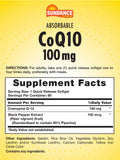 Sundance CoQ10 100 mg, etiqueta frontal clara para identificar la dosis diaria