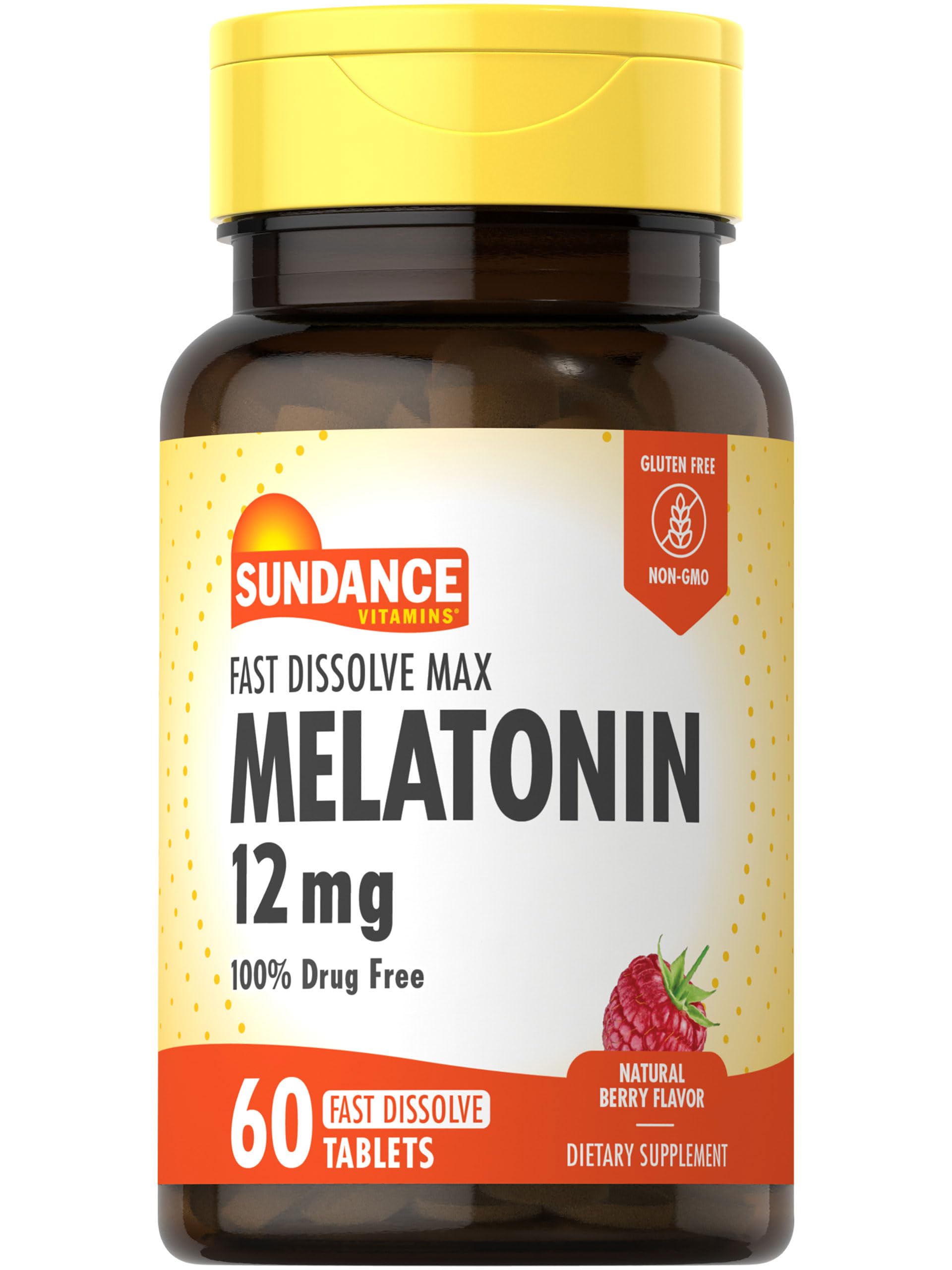 Sundance Melatonina tableta disolucion rapida sabor baya para la rutina nocturna.