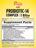 Cápsulas Sundance Probiotic-14 Complex de liberación rápida, fáciles de tomar.