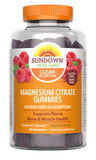 Gomitas Sundown de frambuesa en botella, posible apoyo a la salud ósea y muscular