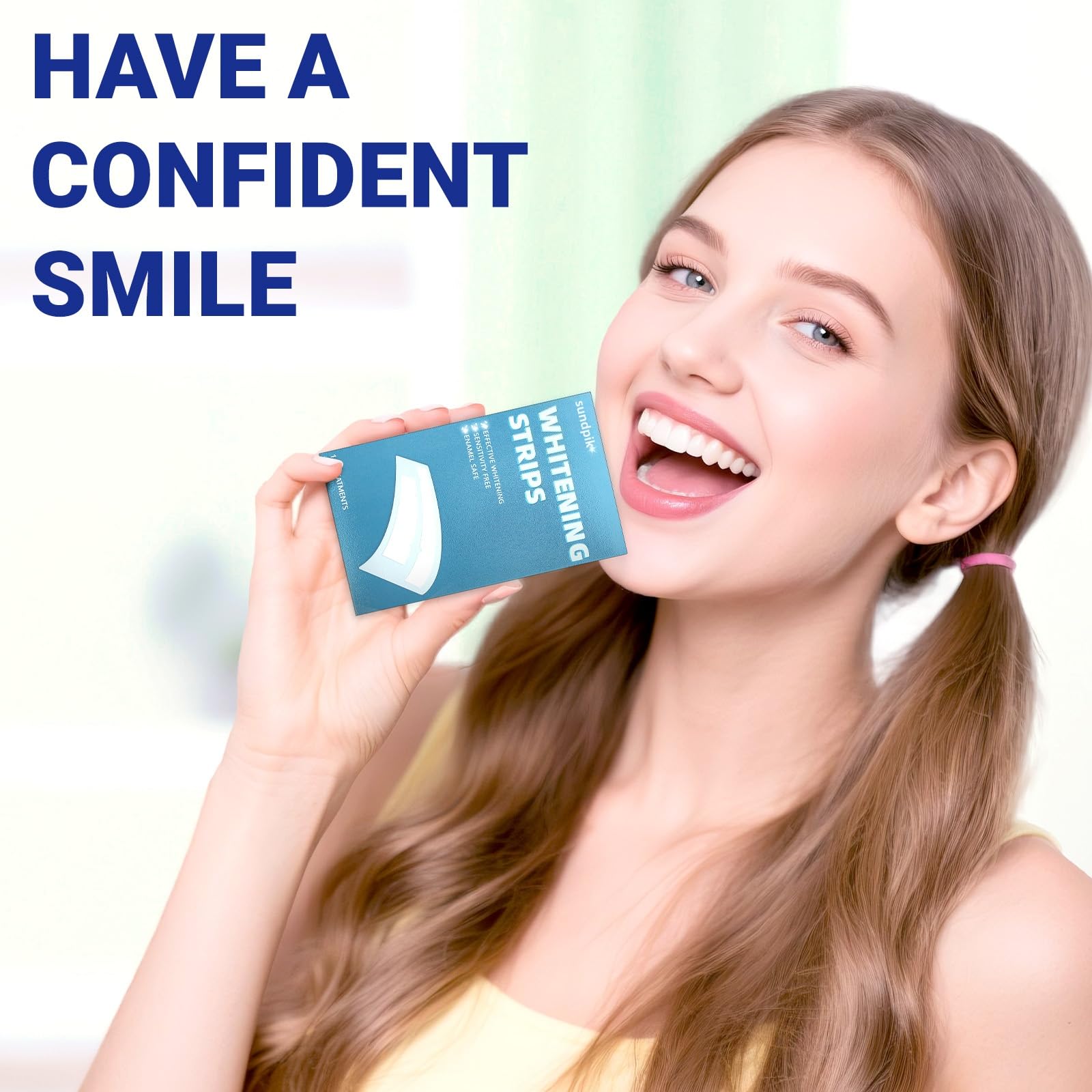 Sundpik tiras blanqueamiento dientes adherencia segura para un resultado uniforme