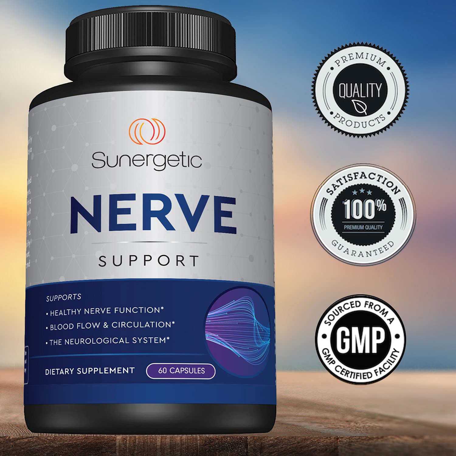 Sunergetic benfotiamina 300 mg: ayuda nerviosa.