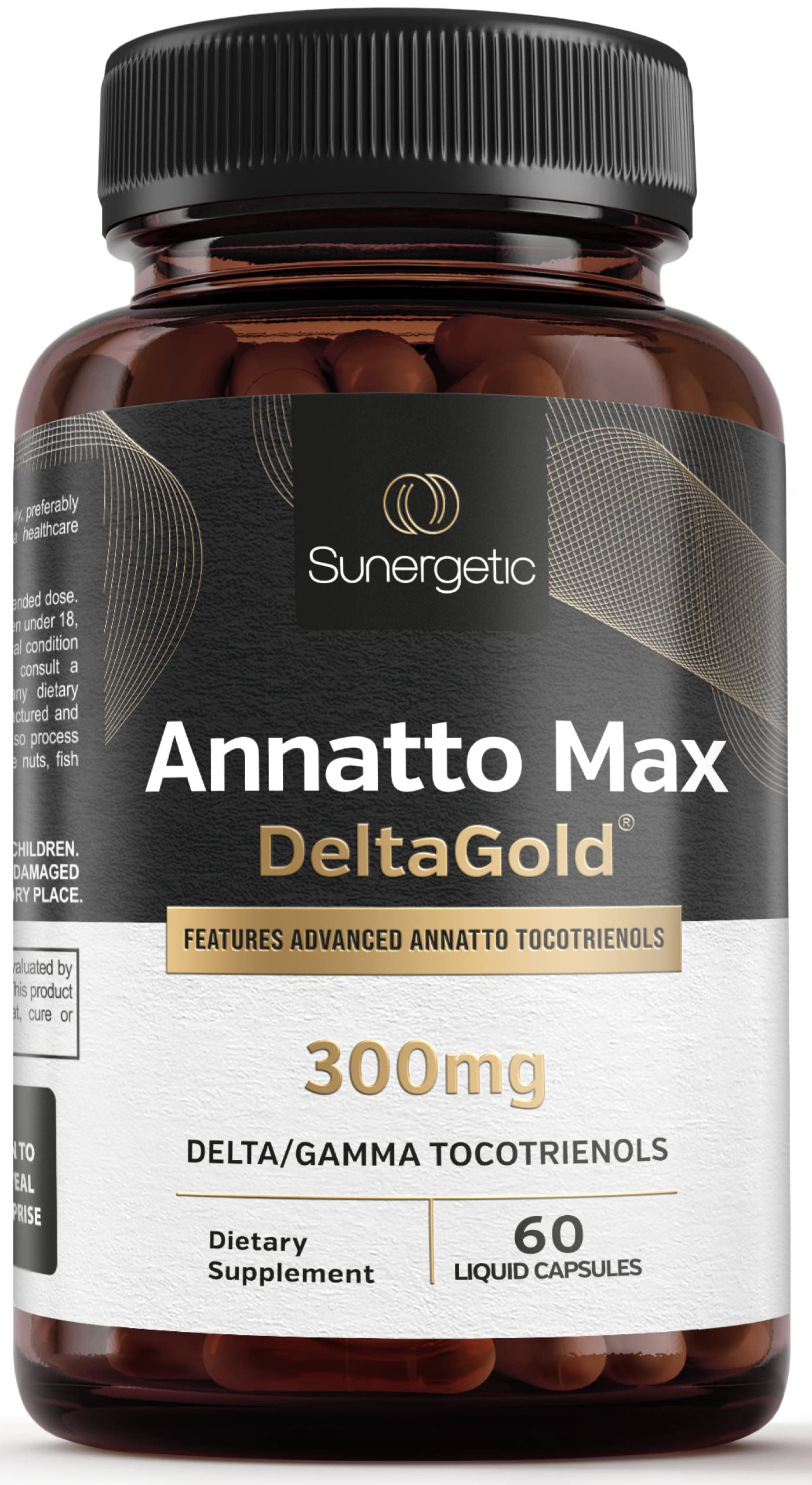 Sunergetic cápsulas tocotrienoles de 300 mg para bienestar general.