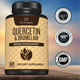 Sunergetic Botella cerrada: fuente conveniente de quercetina y bromelina.