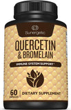 Sunergetic Quercetina y Bromelina: cápsulas para apoyo inmunológico diario.