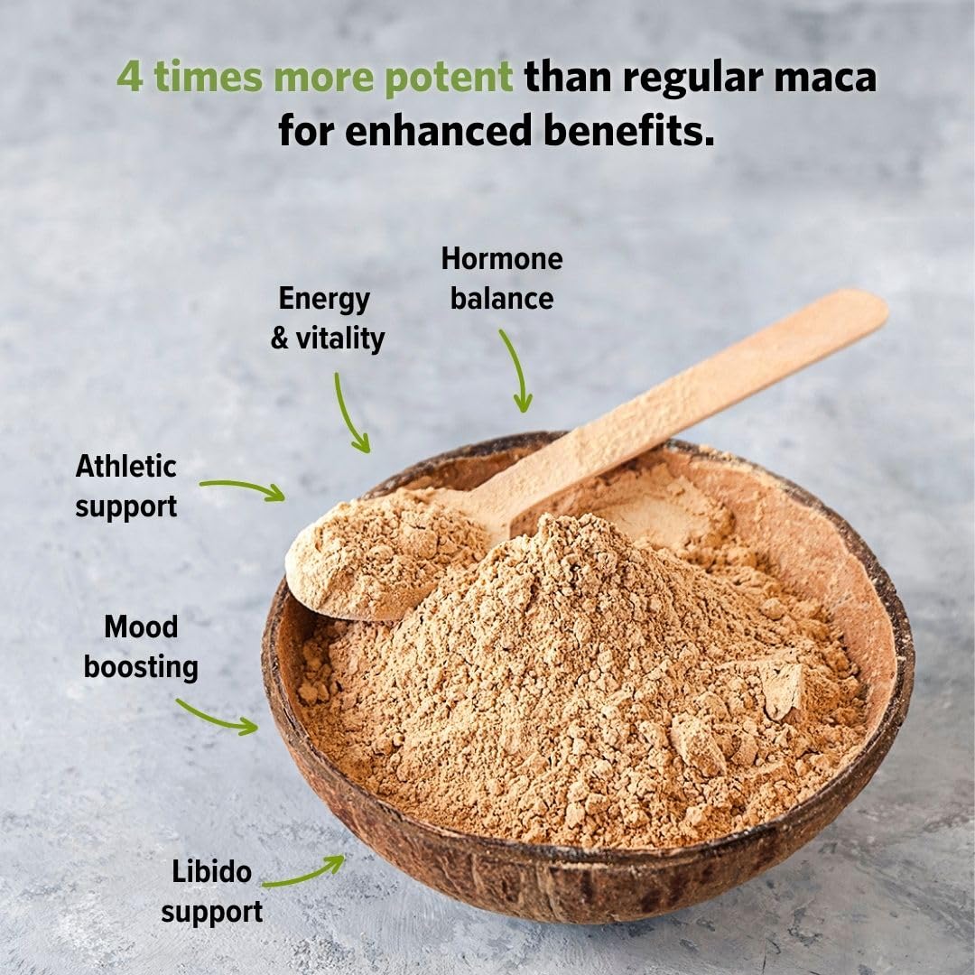 Sunfood Maca Extreme uso diario para vitalidad sostenida.