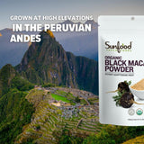 Sunfood Superfoods Maca Negra Orgánica uso diario para bienestar natural
