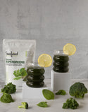 Sunfood Supergreens preparación rápida en agua para empezar el día.