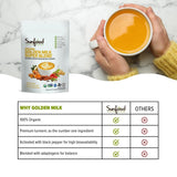 Sunfoods Golden Milk Super Blend polvo especiado para digestión suave.
