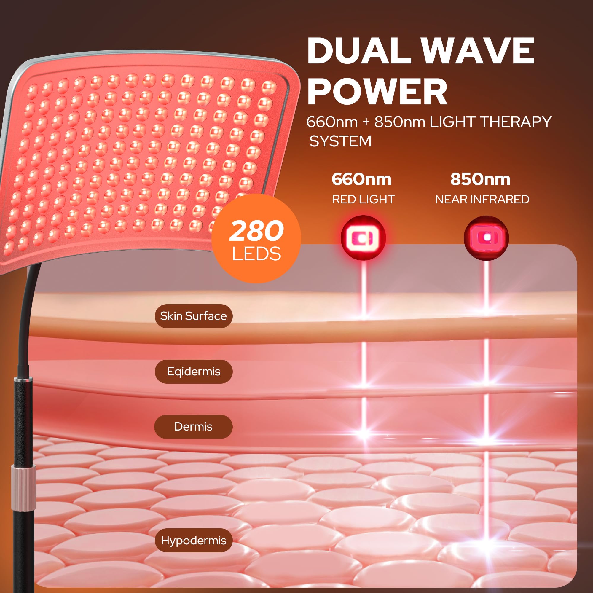 SUNKENET luz infrarroja 850nm para cuerpo, puede apoyar la relajación muscular.