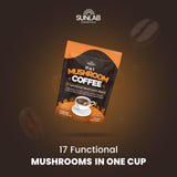 Mezcla de hongos SunLab Essentials para café instantáneo fácil y rápido