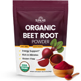 SunLab Essentials polvo de remolacha orgánico en bote de 8oz para energía diaria