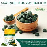 Sunlit Best Green Organics Spirulina Tablet libre de gluten