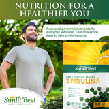 Sunlit Best Green Organics Spirulina Tablet sin GMO para tu dieta