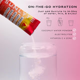 Sunlyte sabor fresa-limón en etiqueta con productos naturales
