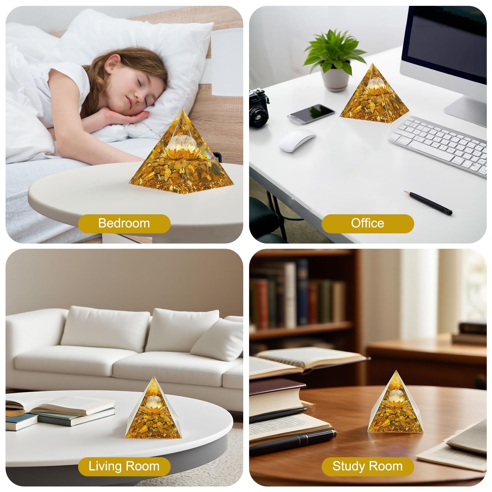 Sunnlejw Cristal para claridad y energía positiva en meditaciones.