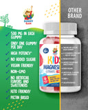 Dosis de 500 mg por gominola Sunny Sam magnesio citrato de alta biodisponibilidad
