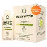 Sunny Within Longevity bolsita-dosis, dosis diaria para energía estable y sostenida.
