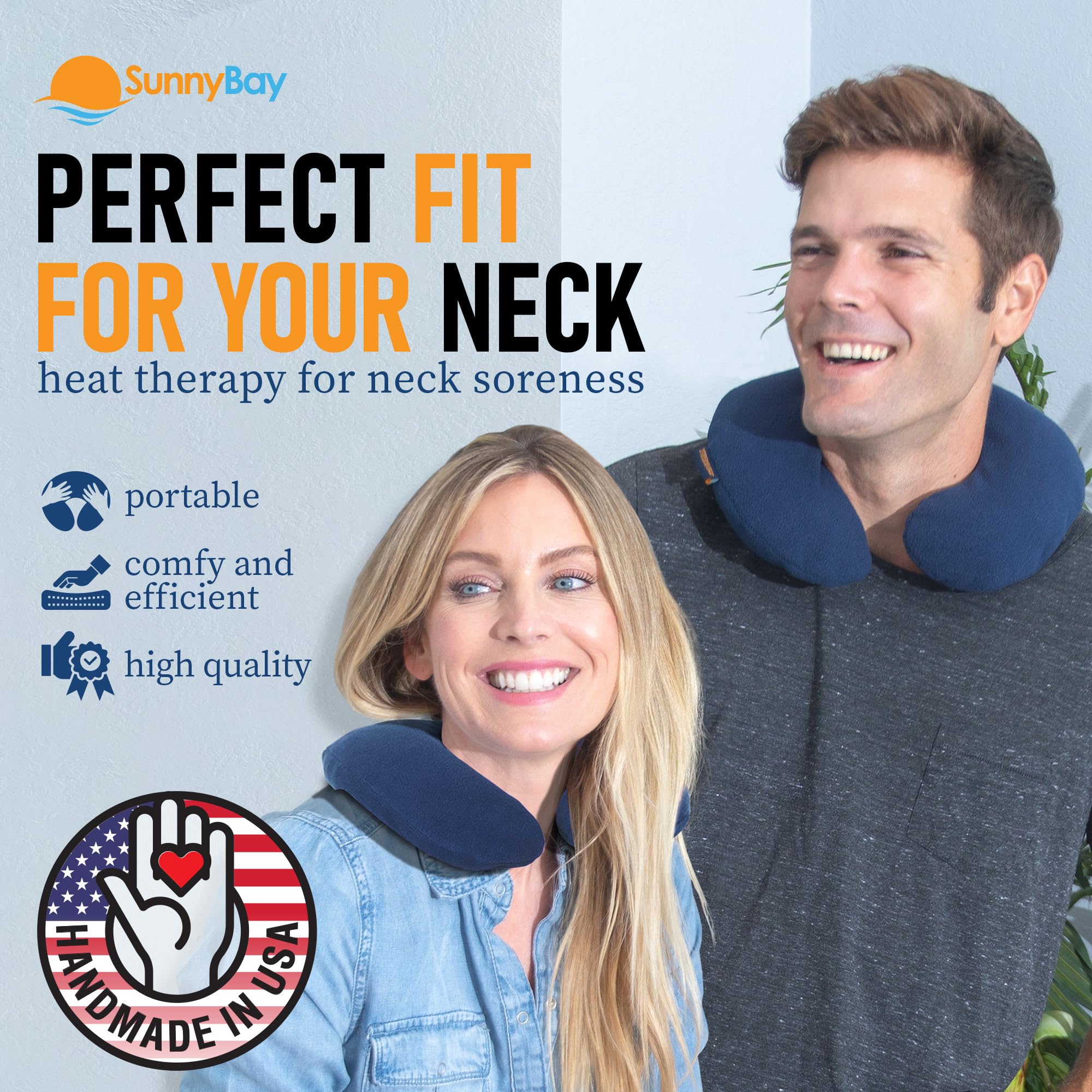SunnyBay Almohada térmica cuello, forro lavable para limpieza fácil