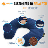 SunnyBay Almohada térmica cuello, relleno de linaza se adapta al contorno