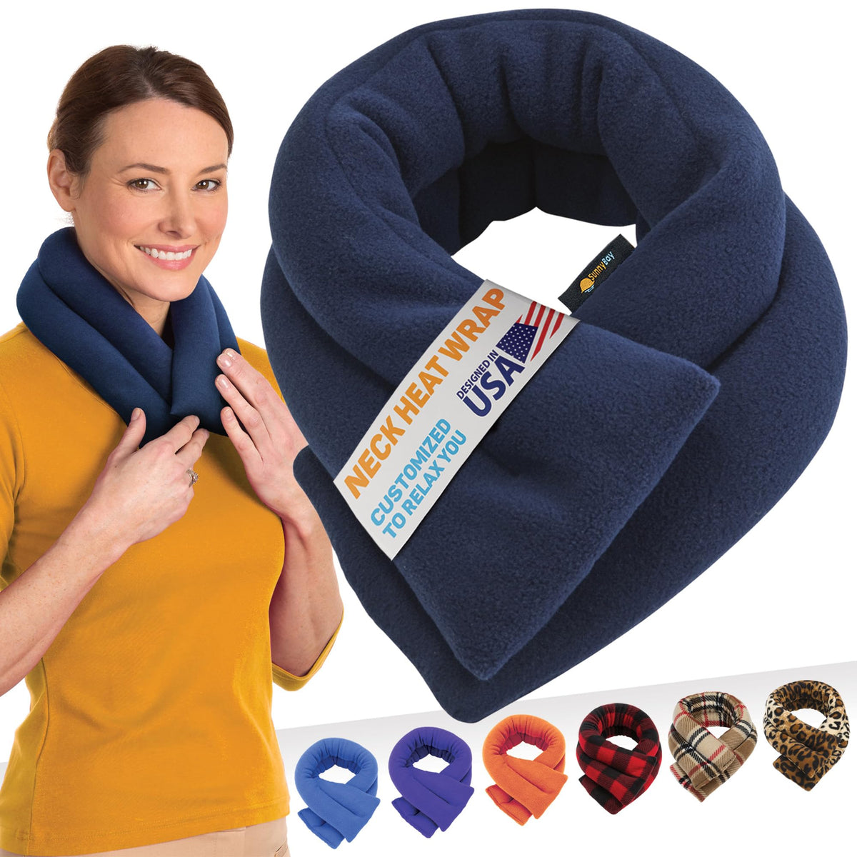 SunnyBay almohadilla de calor para cuello y hombros, envolvente y relajante