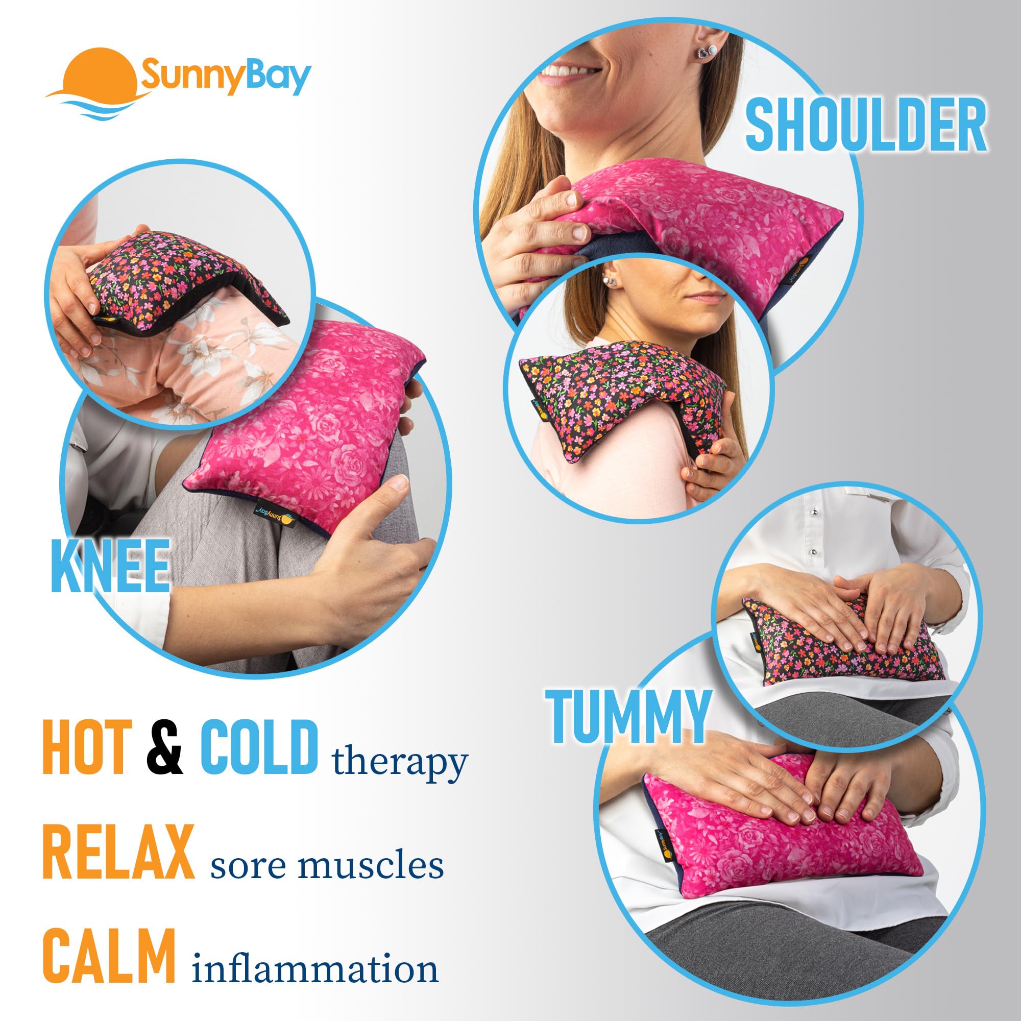 SunnyBay conjunto de dos almohadillas para calor y frío.