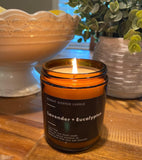 SunSest vela lavanda eucalipto, cera de soja 100% natural para aromatizar espacios.