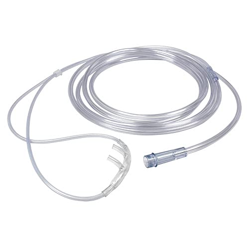Sunset Cannula de oxígeno 7 ft con manguera libre de torsión para uso diario cómodo