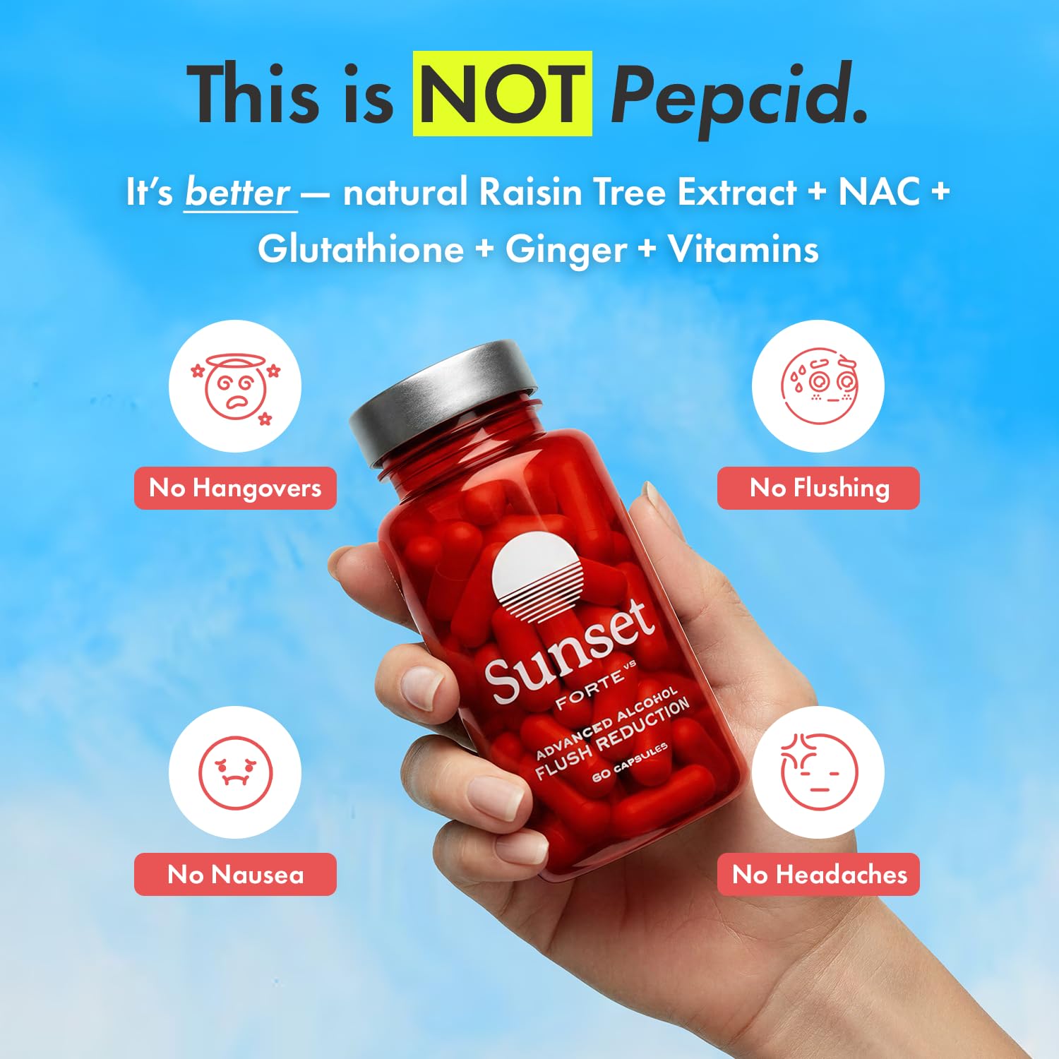 SUNSET Forte: uso en eventos sociales para disfrutar sin preocupaciones.