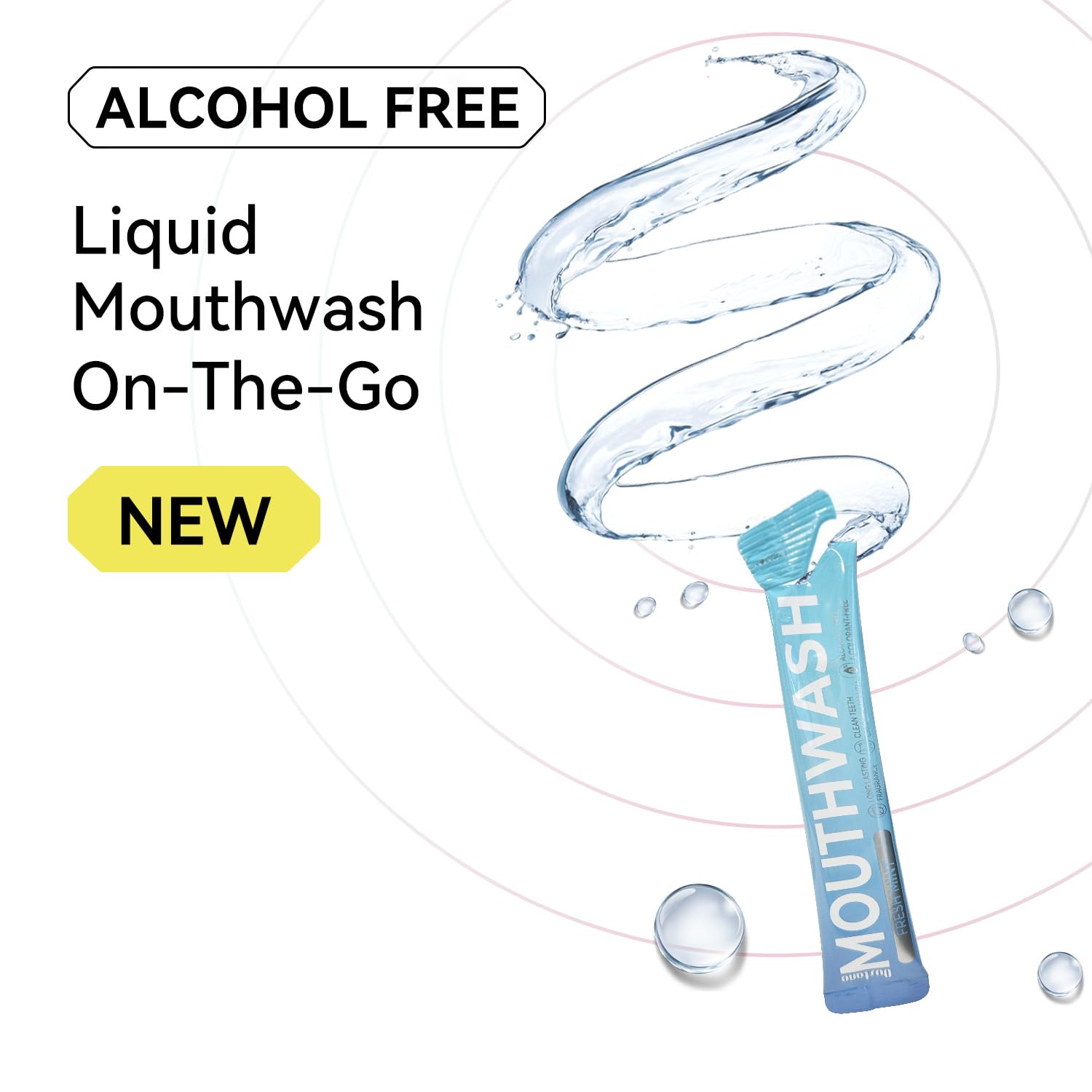 Sunshot sin alcohol, enjuague bucal suave para uso diario.