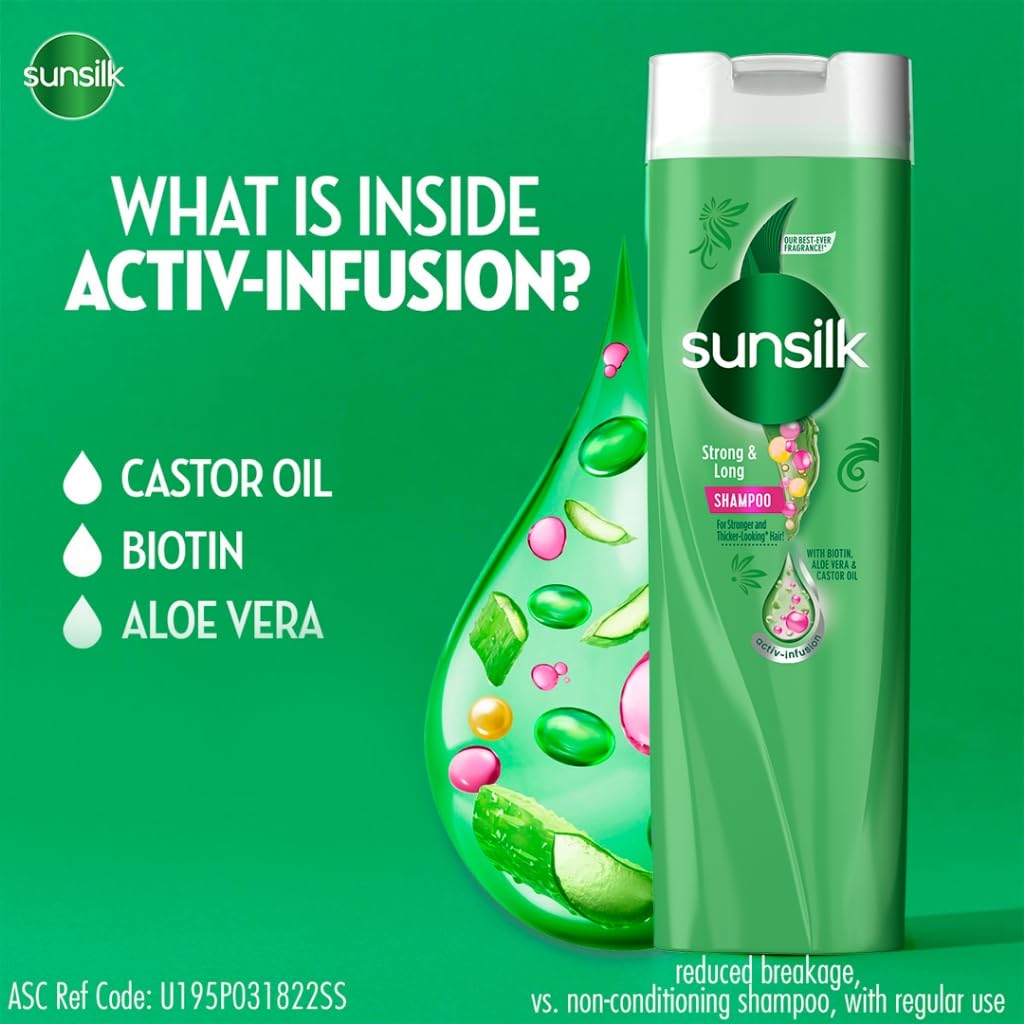 Cabello suave y desenredado tras usar Sunsilk Biotina.