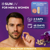 SunUV Absorción de nutrientes mejorada: cápsulas fáciles de tomar.