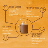 Sunwarrior Classic Plus: cucharada para medir proteína vegetal con sabor chocolate.