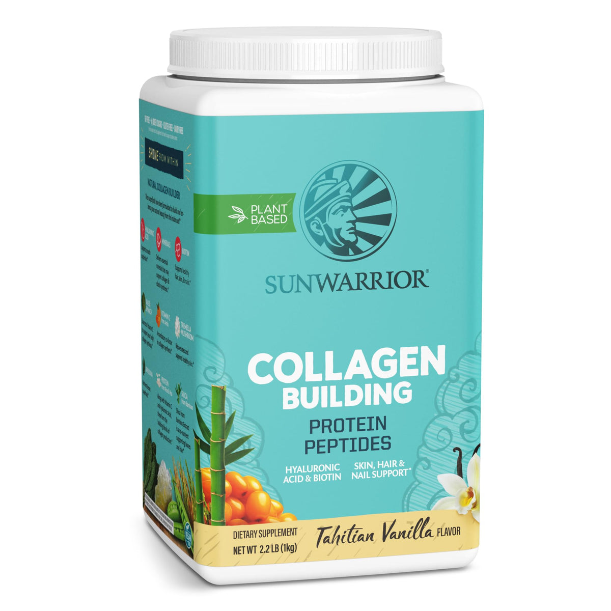 Sunwarrior Péptidos de Construcción de Colágeno en botella para la rutina diaria de belleza