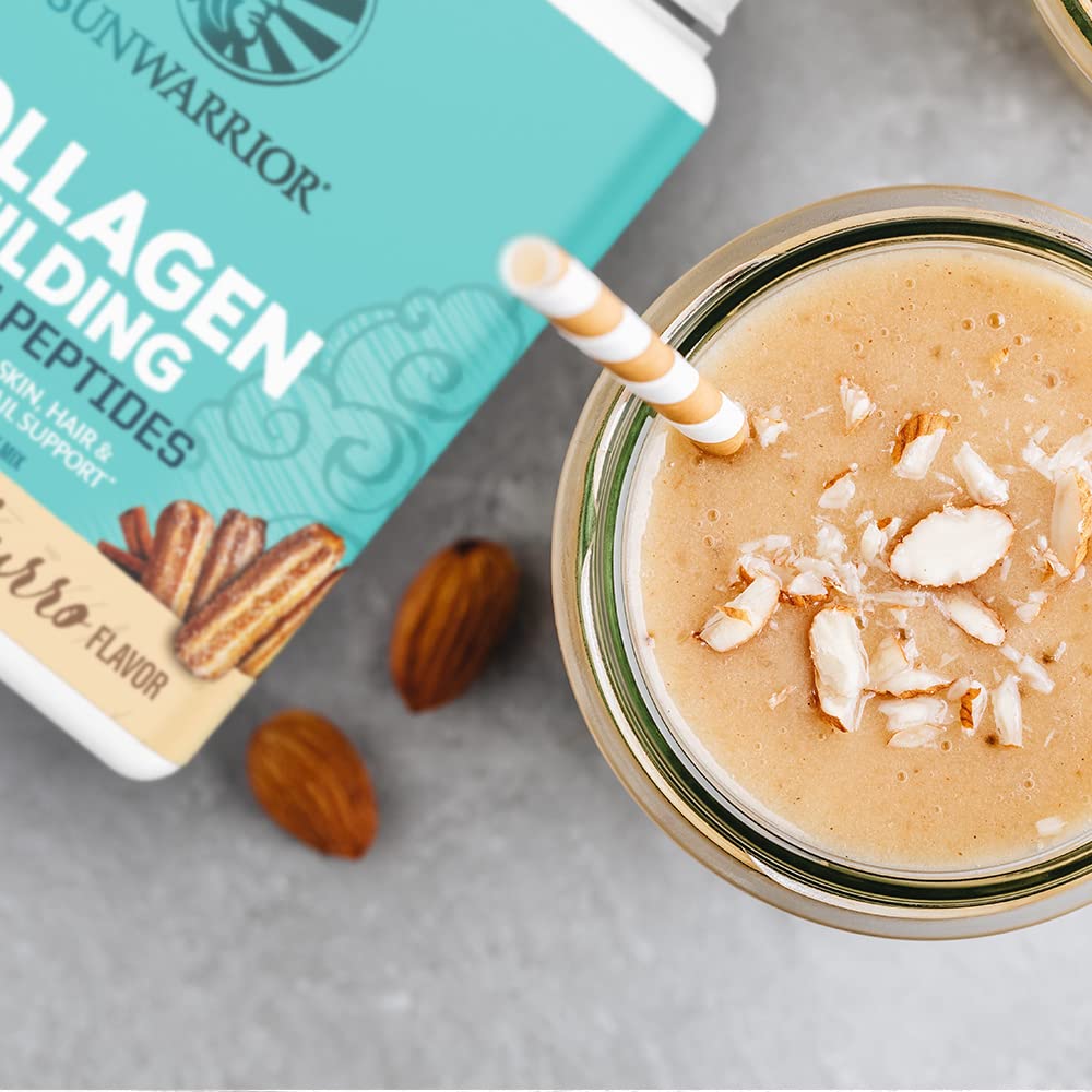 Sunwarrior colágeno vegano churro, envase práctico y sostenible