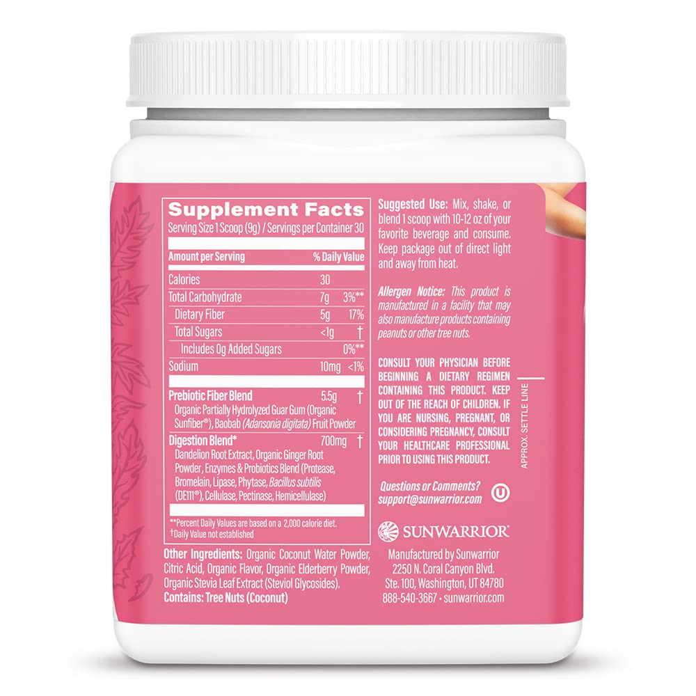 Sunwarrior core cleanse, polvo digestivo para sentirse más ligero tras la comida.