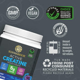 Sunwarrior Creatina Monohidrato sabor arándano azul facilita la suplementación diaria