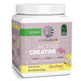Sunwarrior Creatine Monohidrato, lata 300 g, sabor Yuzu Coco, energía sostenida.