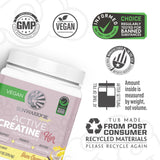 Sunwarrior Creatine Monohidrato, mezcla rápida en agua fría.