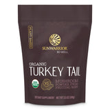 Sunwarrior hongo cola de pavo en frasco 100 g, polvo fino para batidos y bienestar diario.