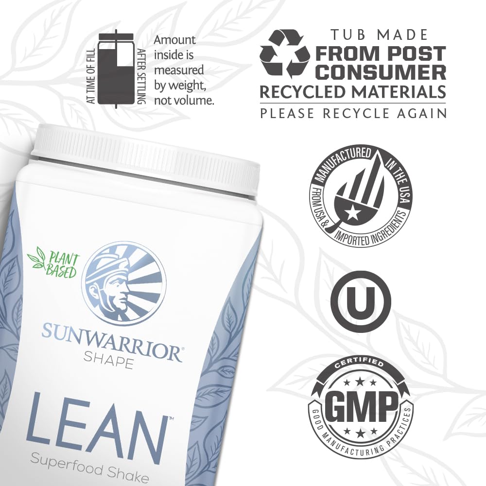Sunwarrior Lean Superfood Shake polvo vainilla, proteína vegetal para uso diario