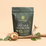Preparación rápida con agua caliente para Sunwarrior Matcha con hongos