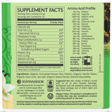 Sunwarrior proteina orgánica clásica vainilla, etiqueta visible, información clara para elegir proteína vegetal.