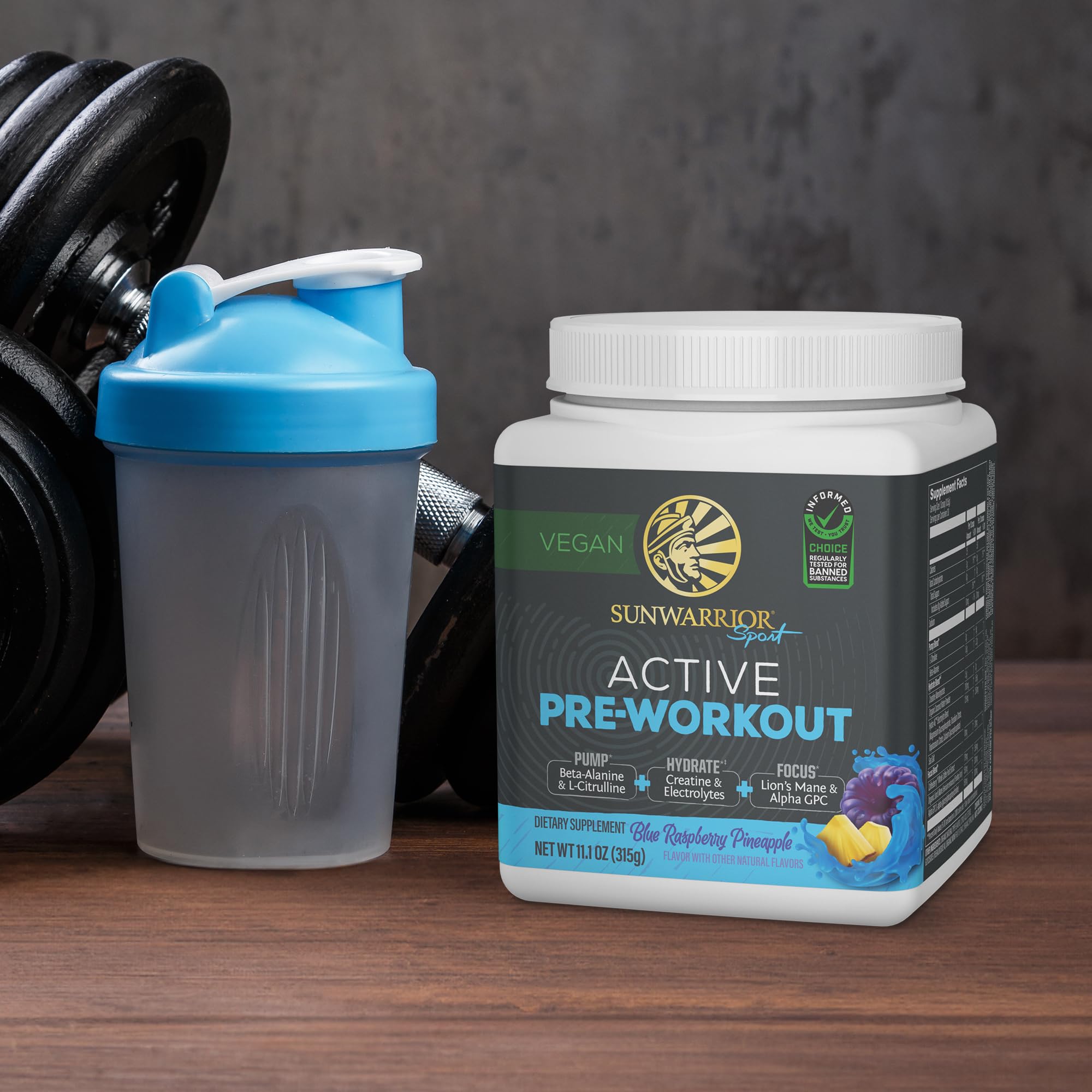 Caja de Sunwarrior Pre Entrenamiento, regalo perfecto para atletas y entusiastas del deporte.