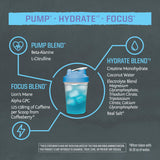 Sunwarrior Pre Entrenamiento: etiqueta sabor azul piña frambuesa, sabor agradable y natural.