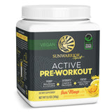 Sunwarrior Pre-Entrenamiento en lata sabor yuzu mango para energía sostenida durante el entrenamiento