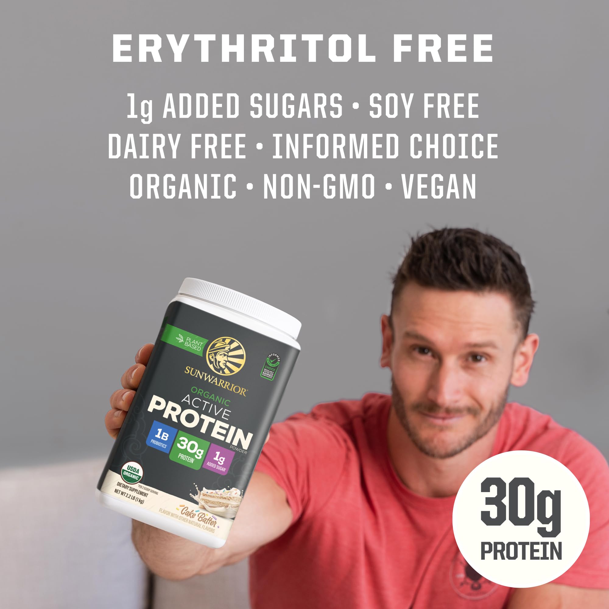 Sunwarrior proteína vegetal masa de torta, mezcla cremosa para batidos diarios