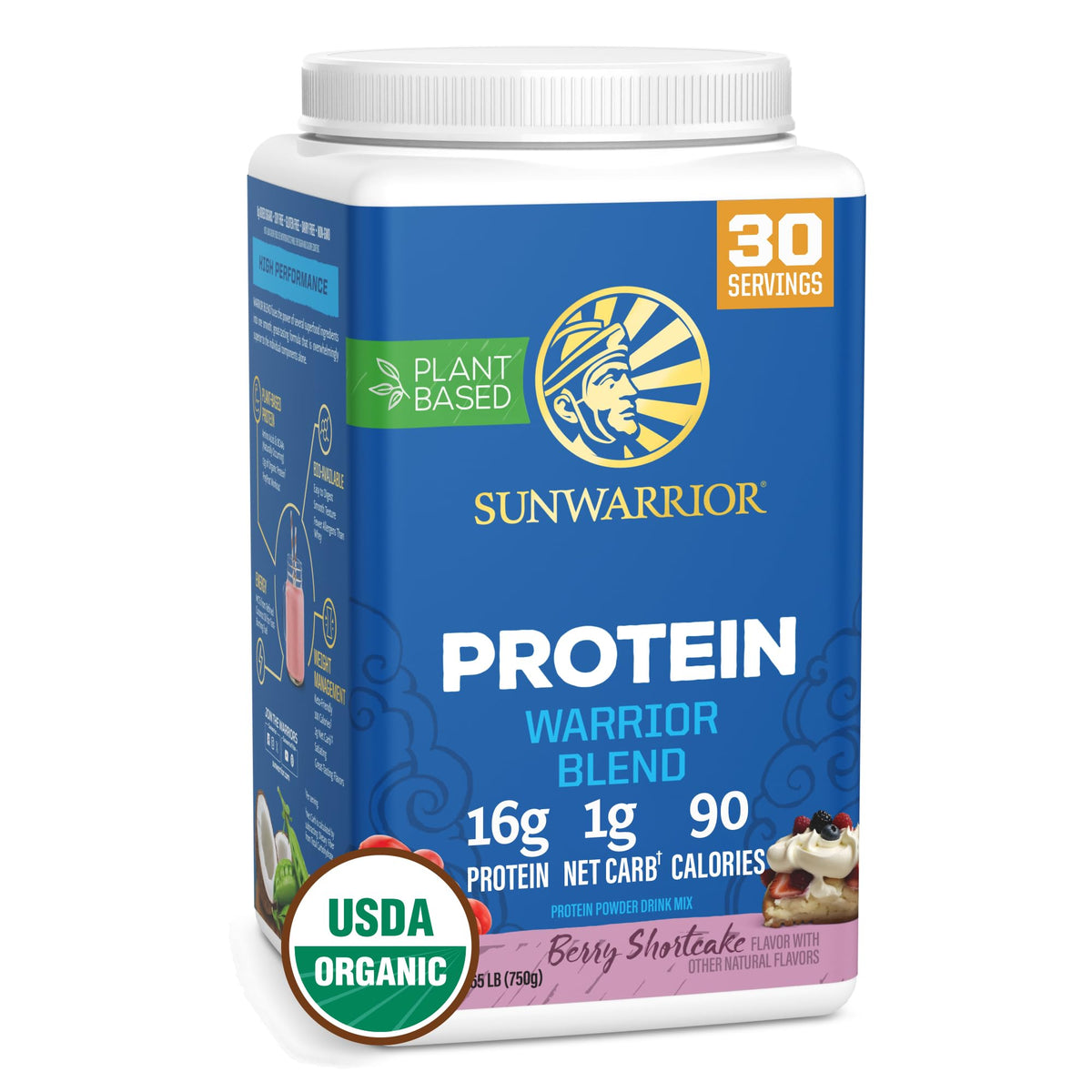 Sunwarrior Proteína Vegana, bolsa frambuesa, fuente limpia para deportistas.