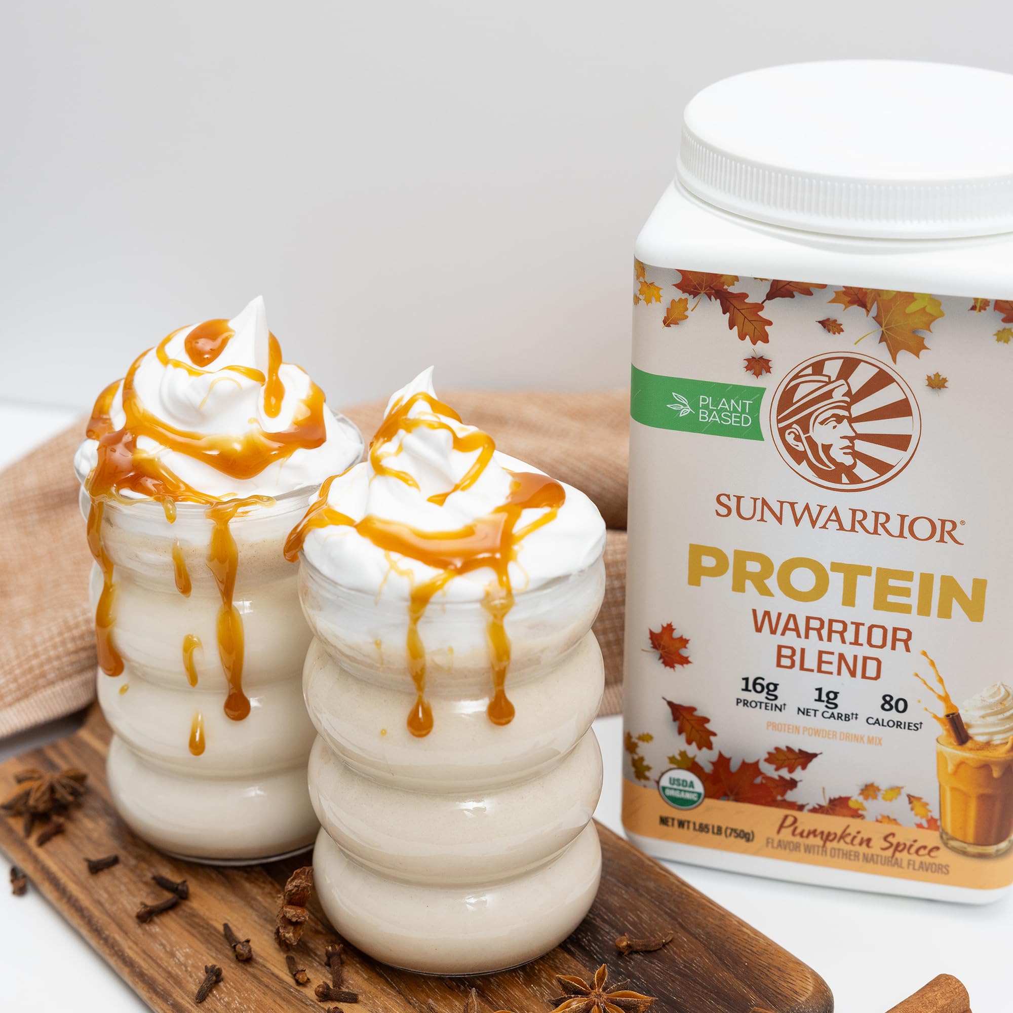 Sunwarrior Proteína Vegana receta de otoño para desayunos.