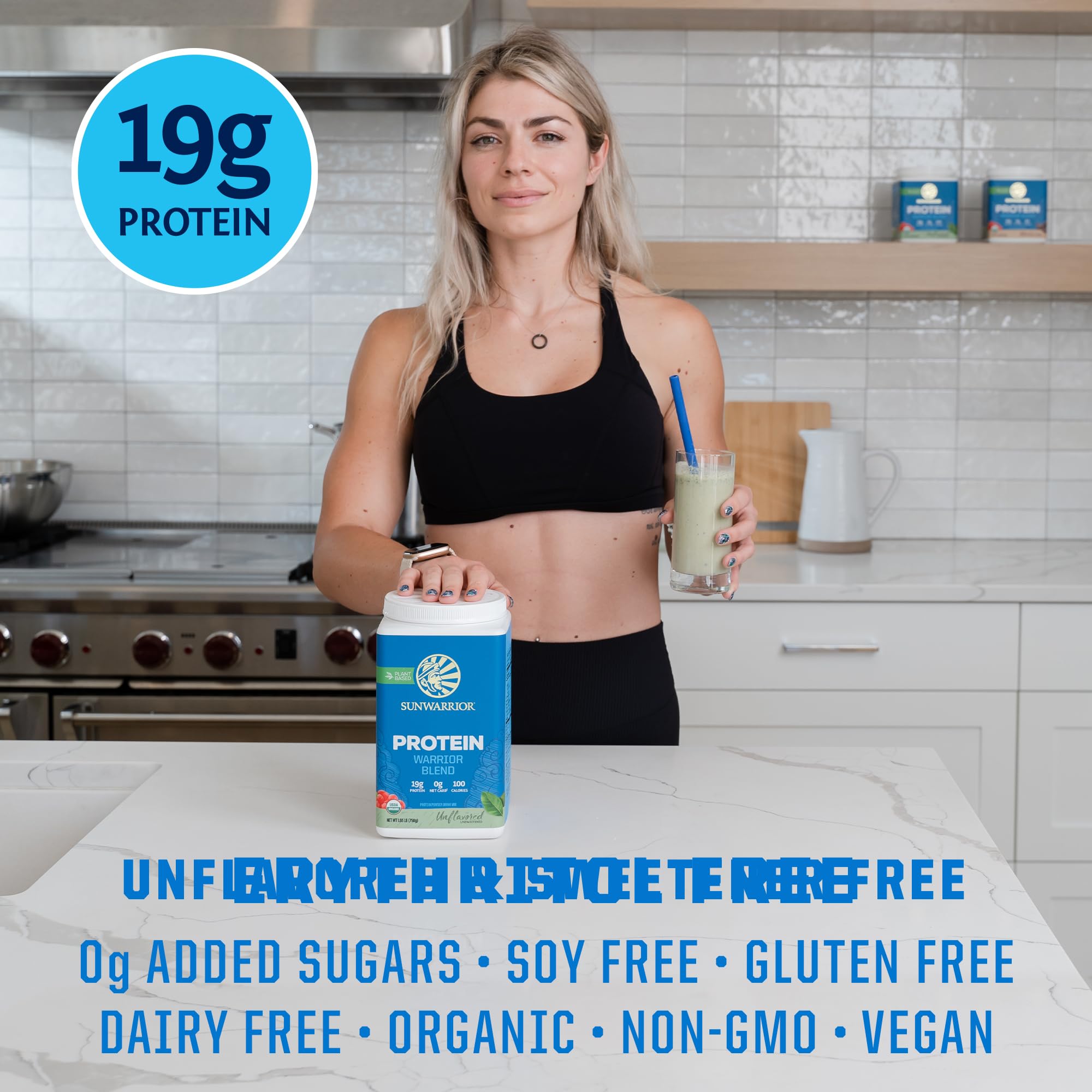 Proteina Sunwarrior vegana sin-ogm para una dieta limpia